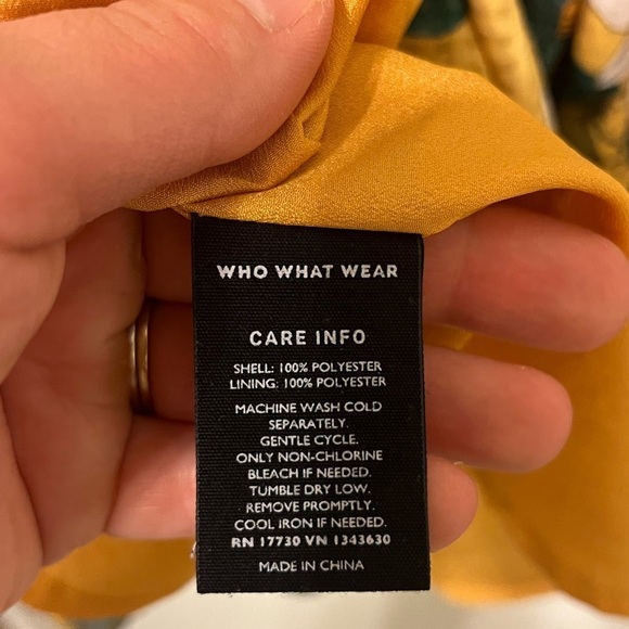 2/$30 Who What Wear - Yellow Floral Babydoll Dress - Picture 8 of 8